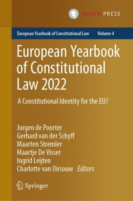 Book cover of: European Yearbook of Constitutional Law 2022. By: Jurgen de Poorter