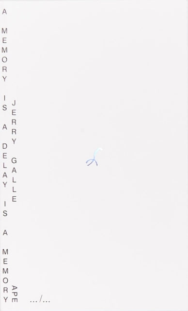 Book cover of: Memory is a delay as a Memory