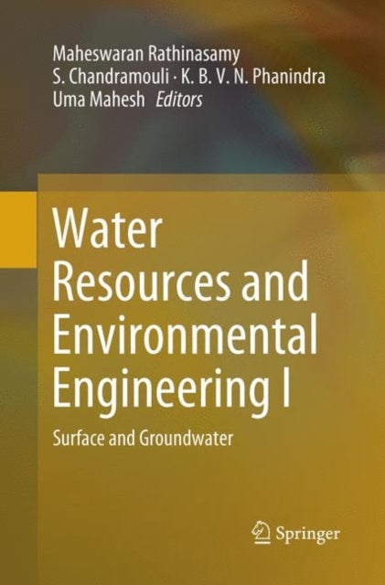 Book cover of: Water Resources and Environmental Engineering I. By: Maheswaran Rathinasamy