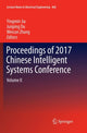 Book cover of: Proceedings of 2017 Chinese Intelligent Systems Conference. By: Yingmin Jia