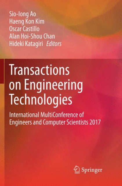 Book cover of: Transactions on Engineering Technologies. By: Sio-Iong Ao