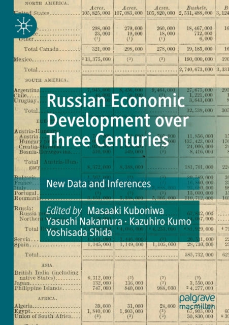 Book cover of: Russian Economic Development over Three Centuries. By: Masaaki Kuboniwa