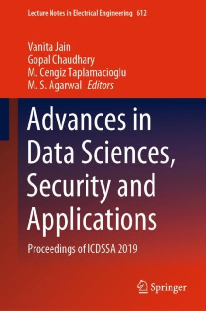 Book cover of: Advances in Data Sciences, Security and Applications. By: Vanita Jain