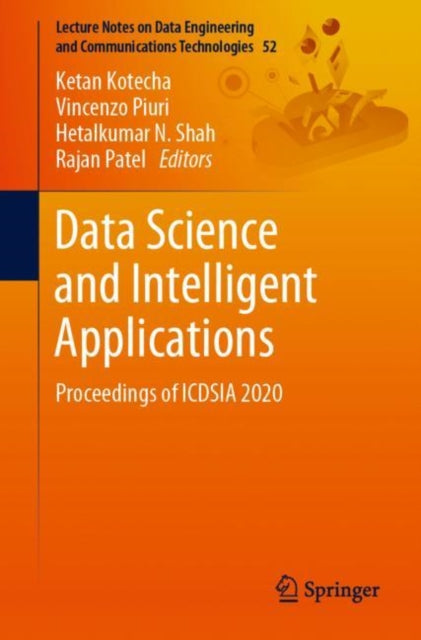 Book cover of: Data Science and Intelligent Applications. By: Ketan Kotecha