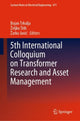 Book cover of: 5th International Colloquium on Transformer Research and Asset Management. By: Bojan Trkulja