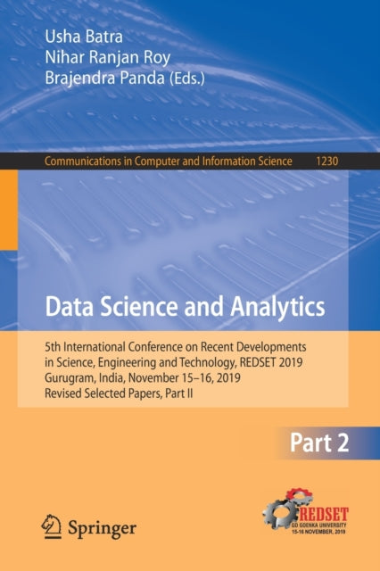 Book cover of: Data Science and Analytics. By: Usha Batra