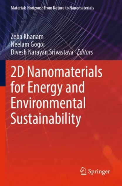 Book cover of: 2D Nanomaterials for Energy and Environmental Sustainability. By: Zeba Khanam