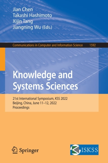 Book cover of: Knowledge and Systems Sciences. By: Jian Chen