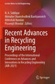 Book cover of: Recent Advances in Recycling Engineering. By: Akmalov Shamshodbek Baxtiyarovich