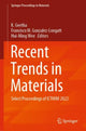 Book cover of: Recent Trends in Materials. By: K. Geetha