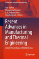 Book cover of: Recent Advances in Manufacturing and Thermal Engineering. By: Anil Kumar