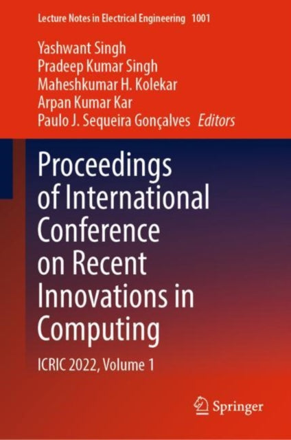 Book cover of: Proceedings of International Conference on Recent Innovations in Computing. By: Yashwant Singh