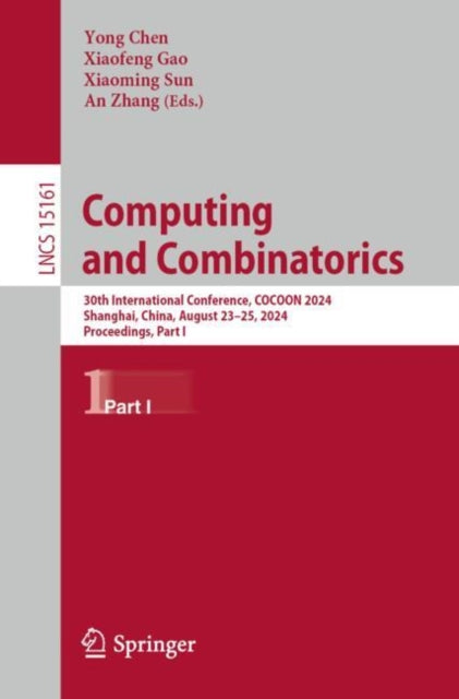 Book cover of: Computing and Combinatorics. By: Yong Chen