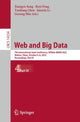 Book cover of: Web and Big Data. By: Xiangyu Song