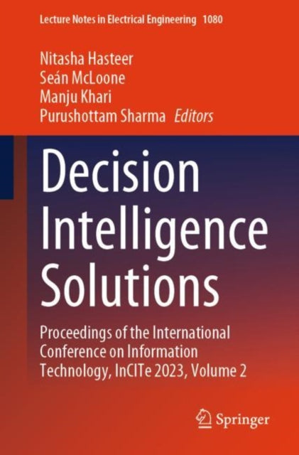 Book cover of: Decision Intelligence Solutions. By: Nitasha Hasteer