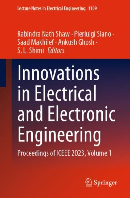 Book cover of: Innovations in Electrical and Electronic Engineering. By: Rabindra Nath Shaw