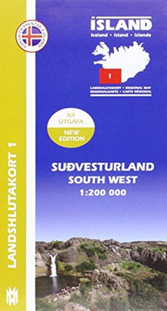 Book cover of: South West Iceland Map 1: 200 000: Regional map 1