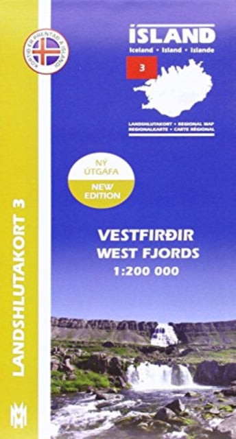Book cover of: West Fjords Iceland Map 1: 200 000: Regional map 3