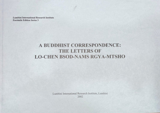 Book cover of: Buddhist Correspondence Lo-Chen Bsod-Nams Rgya-Mtsho