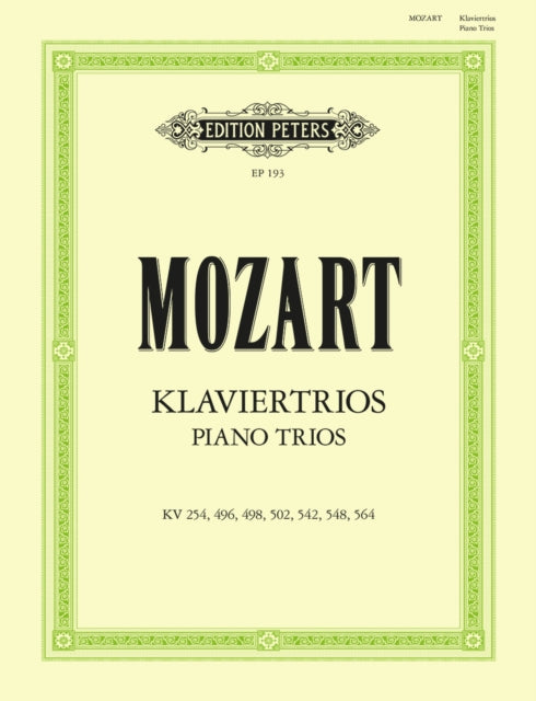 Book cover of: Piano Trios, Complete edition