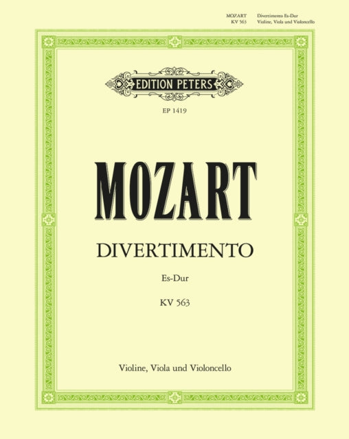 Book cover of: Divertimento in E flat K563