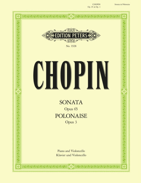 Book cover of: Sonata in G minor Op.65; Polonaise in C Op.3