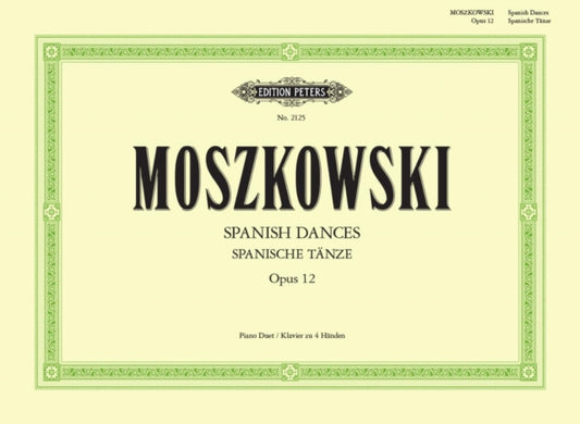 Book cover of: Spanish Dances Op. 12 for Piano Duet