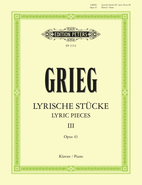 Book cover of: Lyric Pieces Book 3 Op.43