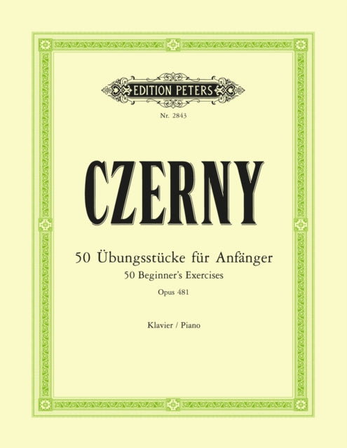 Book cover of: 50 Beginner's Exercises Op.481