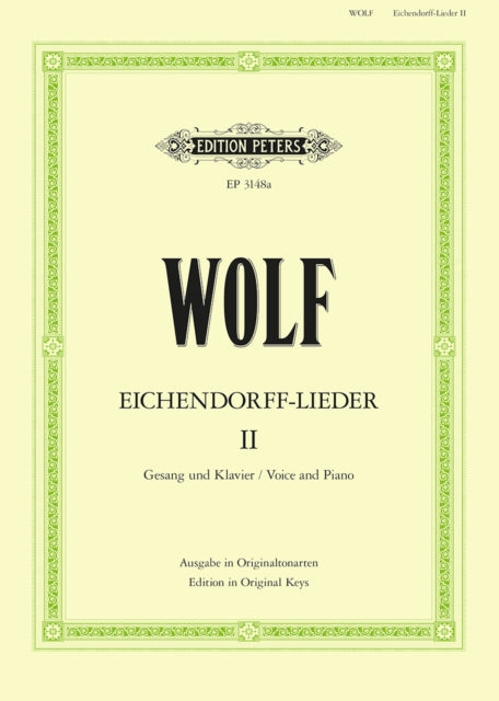 Book cover of: Eichendorff-Lieder: 20 Songs Vol.2