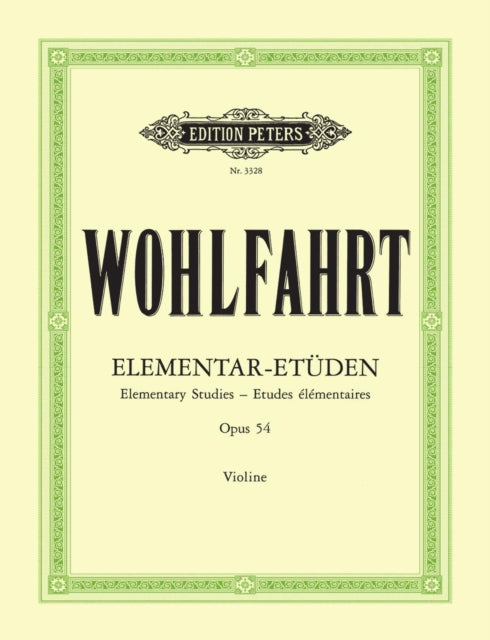 Book cover of: 40 Elementary Studies Op. 54 for Violin
