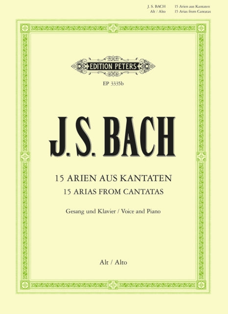Book cover of: 15 Contralto Arias from Cantatas