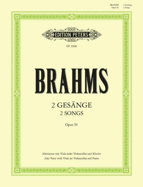 Book cover of: 2 Songs Op.91
