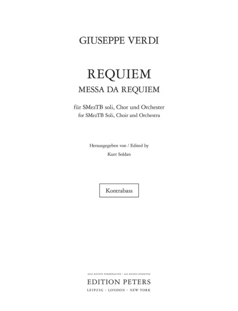 Book cover of: Requiem (Double Bass 2 Part)