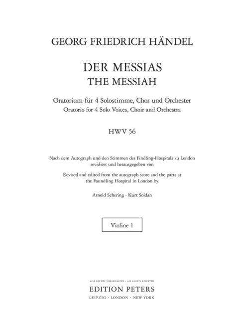 Book cover of: Messiah Violin 1