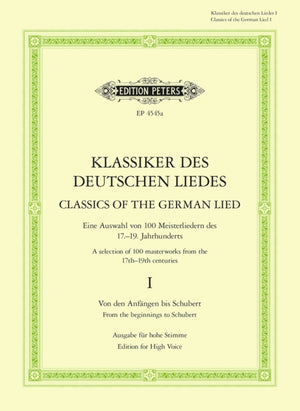 Classics of the German Lied Volume 1