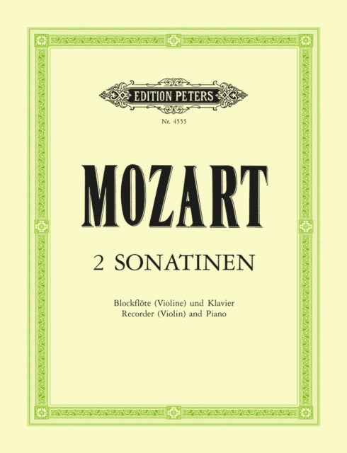 Book cover of: Sonatinas No. 2 & 4 in B flat K439b