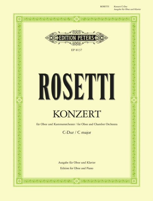 Book cover of: Oboe Concerto in C
