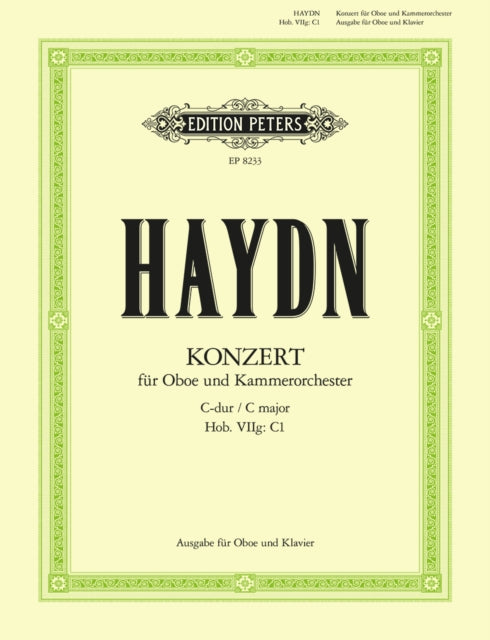 Book cover of: Oboe Concerto in C Hob.VIIg:C1