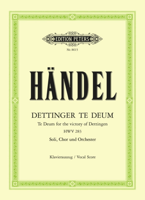 Book cover of: Dettingen Te Deum. By: Georg Friedrich Händel
