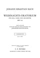 Book cover of: Christmas Oratorio BWV 248 Choral Score