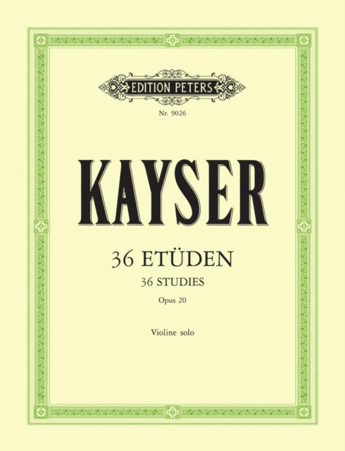 Book cover of: 36 Etuden op. 20 fur Violine