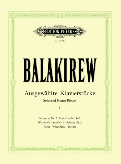 Book cover of: Selected Piano Pieces Vol.1