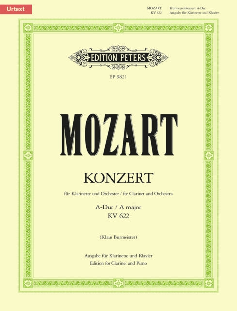 Book cover of: Clarinet Concerto in A K.622