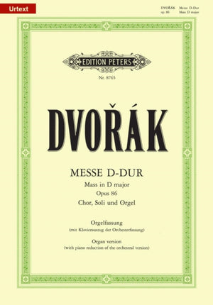 Mass in D Op. 86 (Organ Version with Piano Reduction of Orchestral Version)