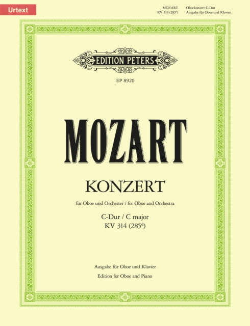 Book cover of: Oboe Concerto in C Major K.314(285d)