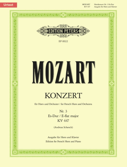 Book cover of: Horn Concerto No. 3 in E flat K.447