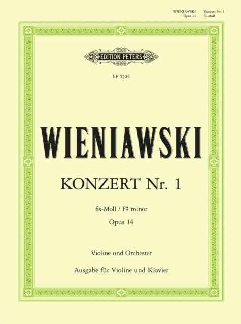 Book cover of: Concerto No. 1 in F# minor Op.14