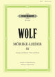 Book cover of: Morike-Lieder Book 3 (low voice)