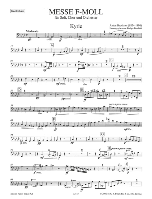 Book cover of: Mass in F minor (double bass)